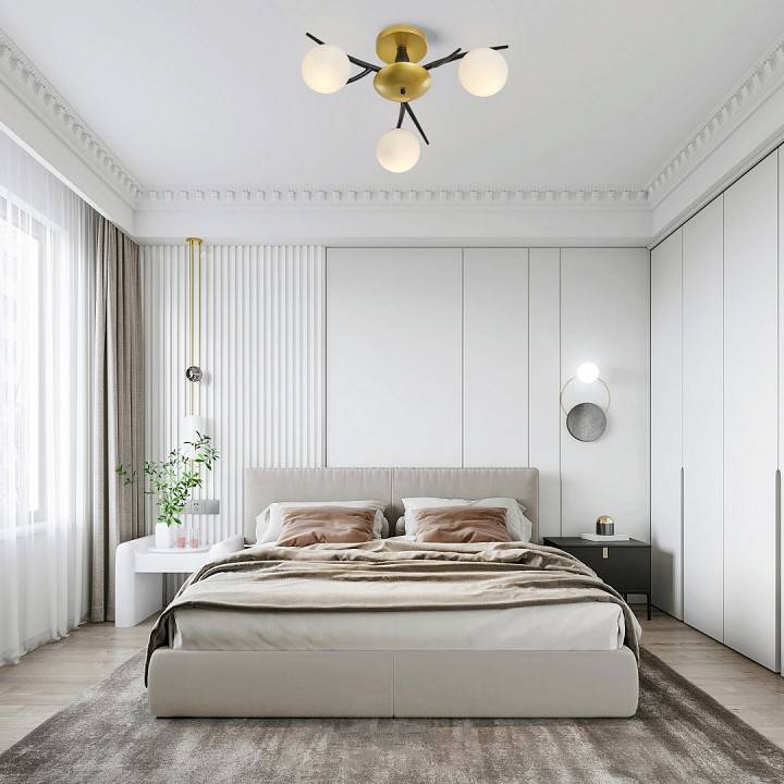 Потолочная люстра Arte Milano Neapolis 273408/3 BK/GD