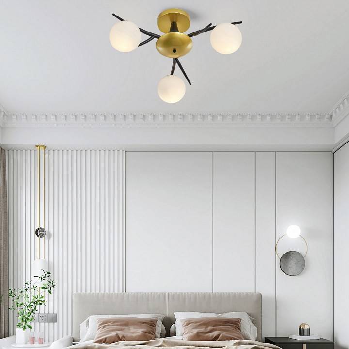 Потолочная люстра Arte Milano Neapolis 273408/3 BK/GD