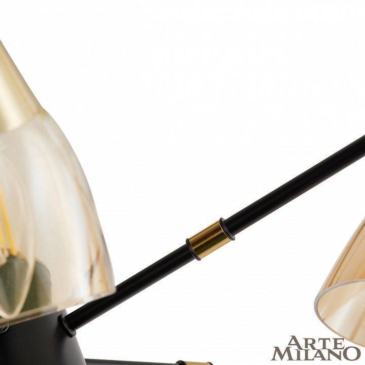 Люстра на штанге Arte Milano Neapolis 276708/12 BK/GD