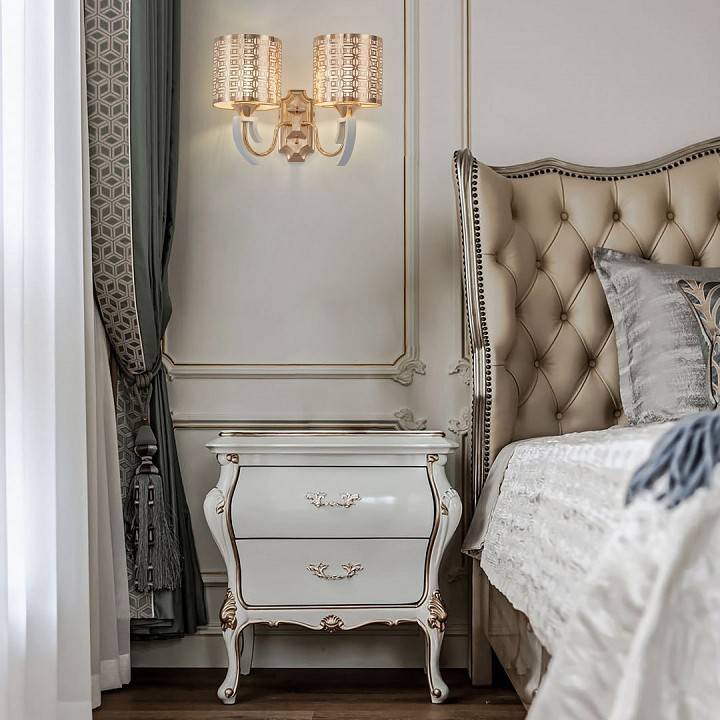 Бра Arte Milano Florentia 8857 2 лампы 308857/2W Wh/Gd