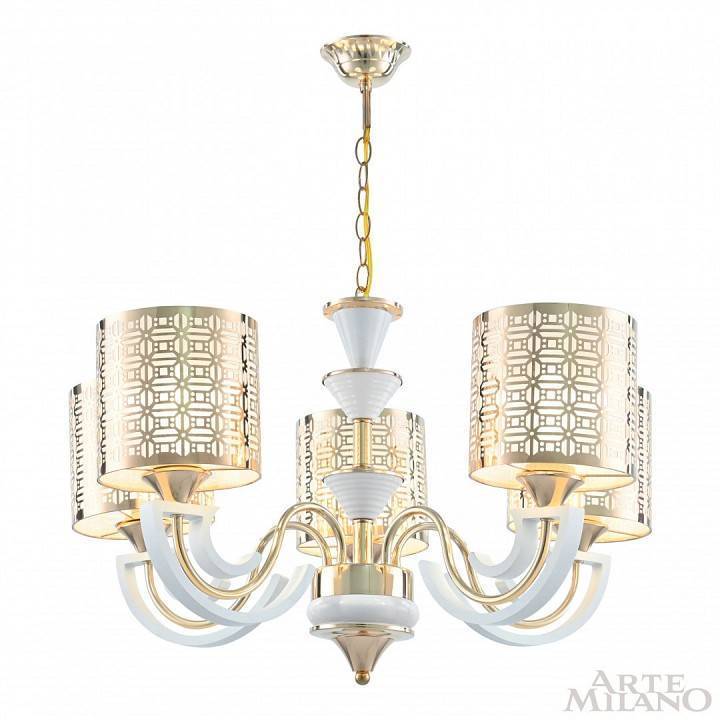 Подвесная люстра Arte Milano Florentia-8857 308857/5 Wh/Gd