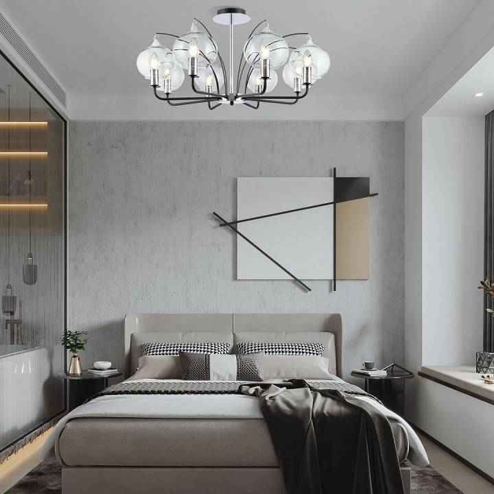 Люстра на штанге Arte Milano Napoli 8 ламп 321007/8 BK.CR