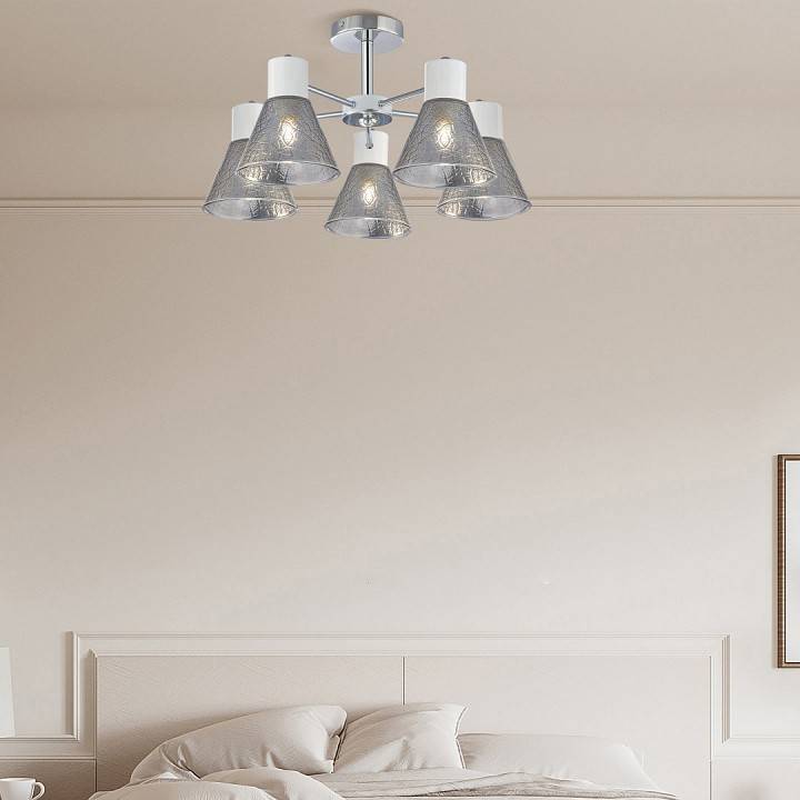 Люстра на штанге Arte Milano Napoli-322408 322408/5 CR+WH