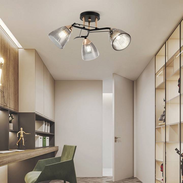 Потолочная люстра Arte Milano AMALFI 3 лампы 322610/3 BK+FG