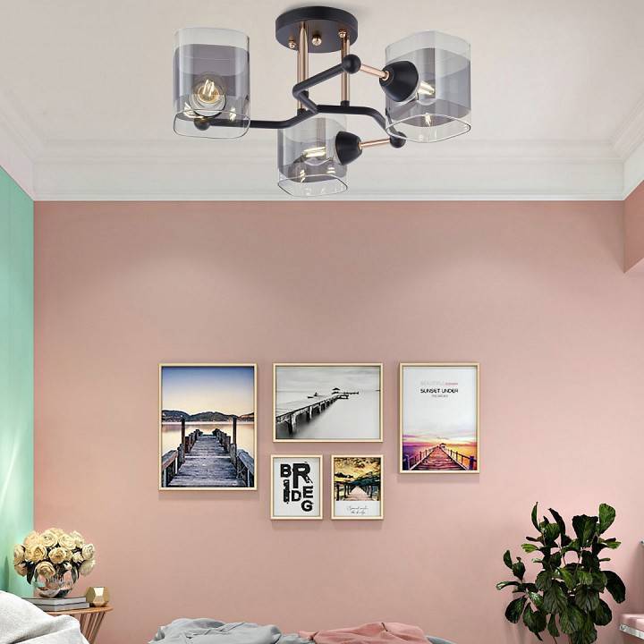 Потолочная люстра Arte Milano AMALFI 3 лампы 324308/3 BK+FG
