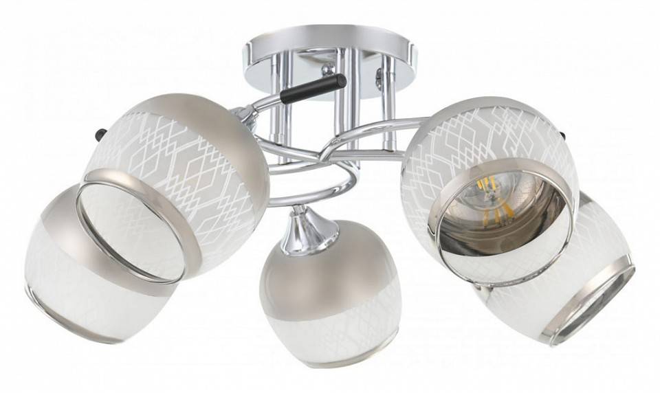 Потолочная люстра Arte Milano AMALFI 325885 5 ламп 325985/5 CR+BK