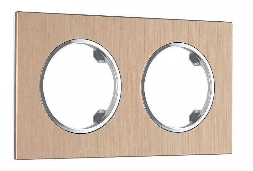 Рамка на 2 поста Arte Milano 502.11 Шампань 502.11-2.shampan