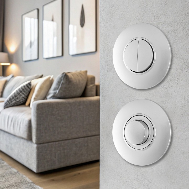 Выключатель двухклавишный Arte Milano SET08-1 SET08-1-30-2 silver