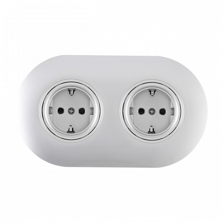 Розетка с заземлением и со шторкой Arte Milano SET08-2 SET08-2-40-1x2 silver