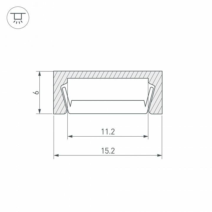 Профиль накладной Arlight MIC-2000 ANOD 012089