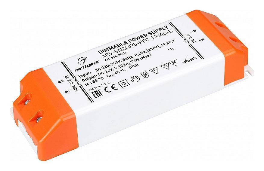 Блок питания Arlight ARV-SN24036-SLIM-B 24 В 36 Вт 026406(1)