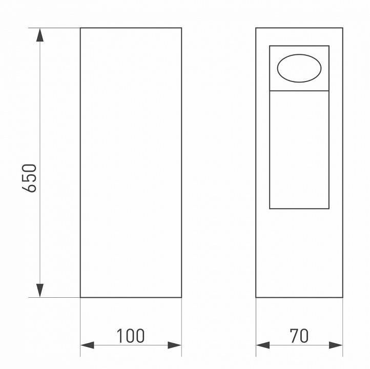 Наземный высокий светильник Arlight Mark 029965