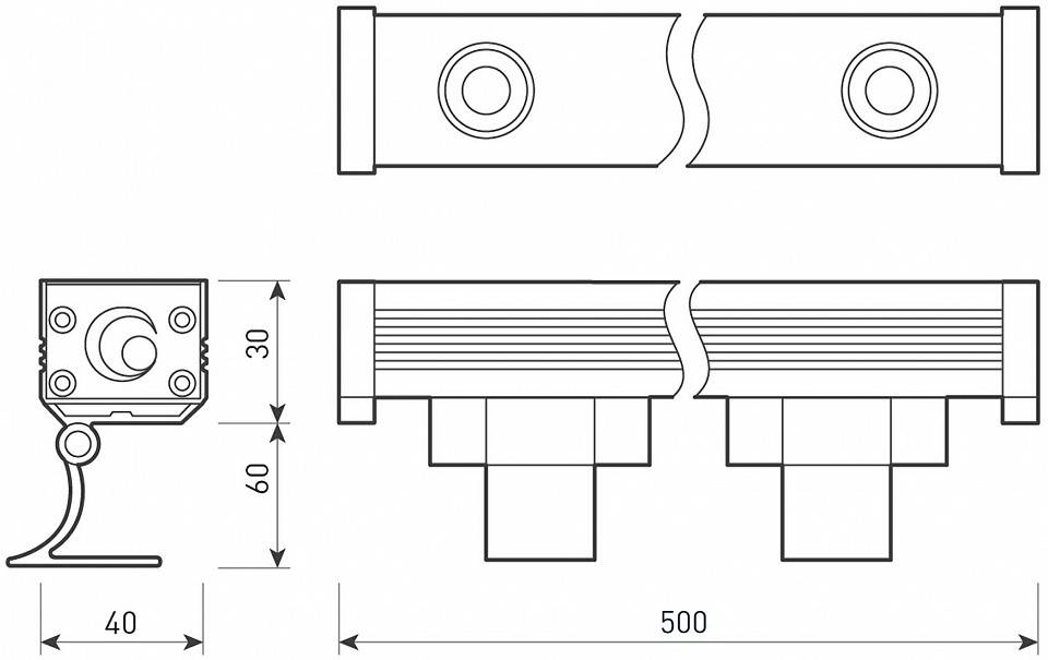 Трековый светильник Arlight LINE WALLWASHER 20 Вт 3000 К 37364