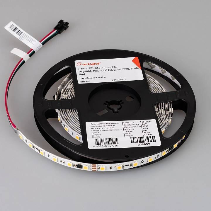 Лента светодиодная Arlight RT-SPI-A160-10mm 24V RGB 039039