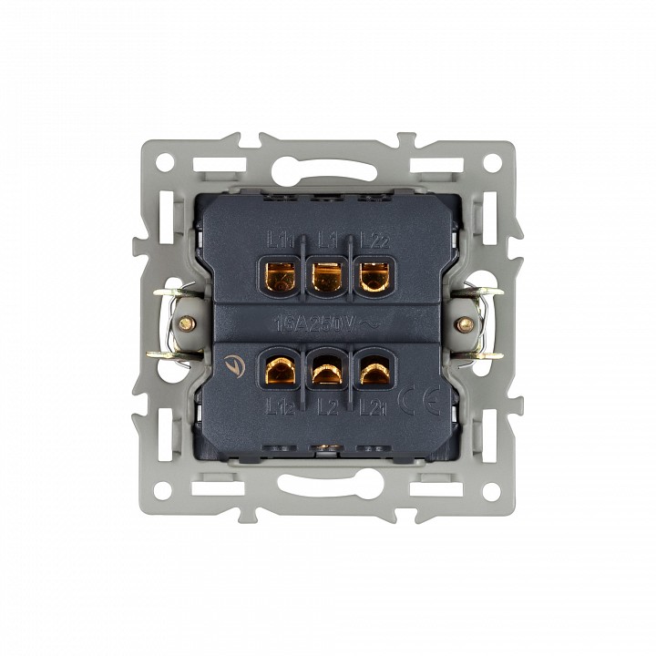 Выключатель проходной двухклавишный без рамки Arlight SWT 043729