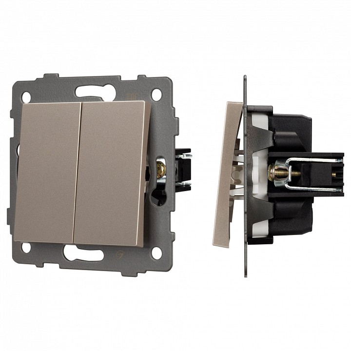 Выключатель проходной двухклавишный без рамки Arlight SWT 049895