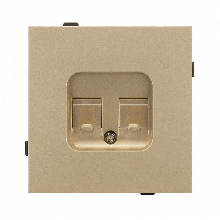 Розетка двойная Ethernet RJ-45 и со шторками, без рамки Arlight SCT-TENDO 054596