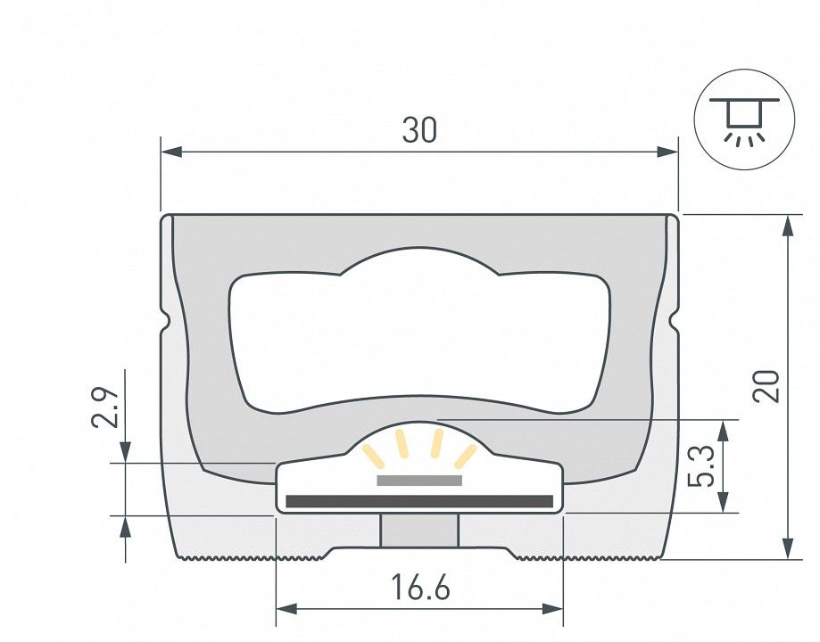 Профиль накладной гибкий Arlight WPH-FLEX 062408