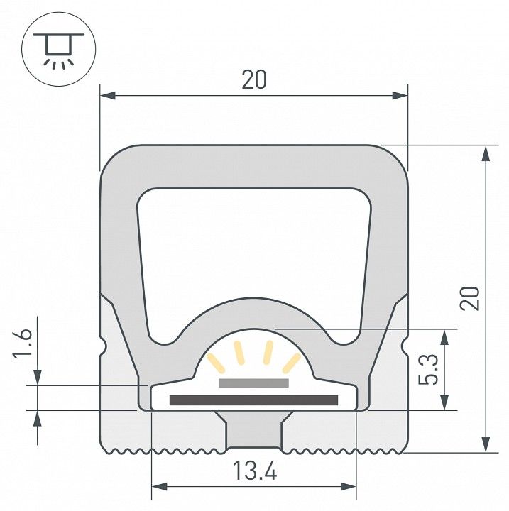 Профиль накладной гибкий Arlight WPH-FLEX 062835