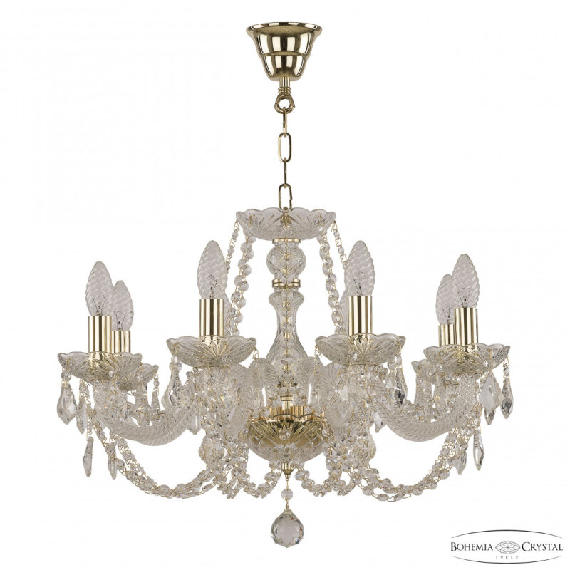 Подвесная люстра Bohemia Ivele Crystal 101 101/8/195 G Leafs