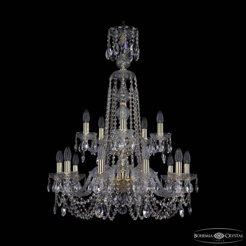 Подвесная люстра Bohemia Ivele Crystal 1402 1402/10+5/240/XL-90/2d G
