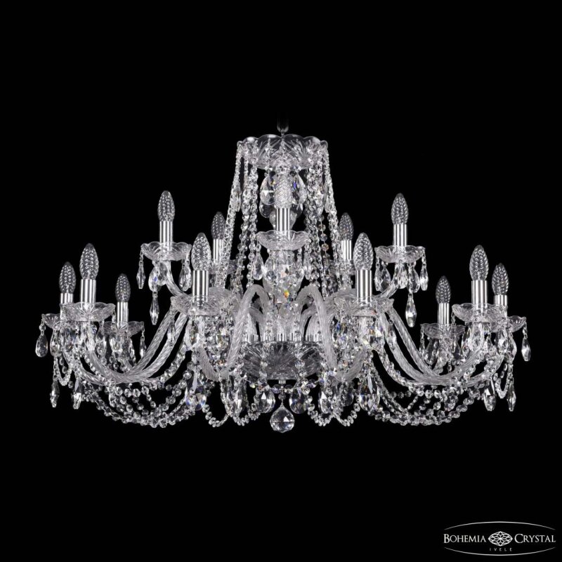 Подвесная люстра Bohemia Ivele Crystal 1402 1402/10+5/360 Ni