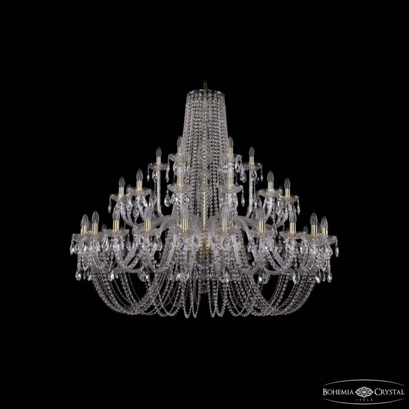 Подвесная люстра Bohemia Ivele Crystal 1402 1402/24+12+6/530 G