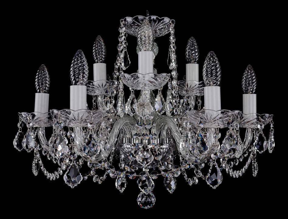 Подвесная люстра Bohemia Ivele Crystal 1402 1402/6_3/195/Ni/Leafs