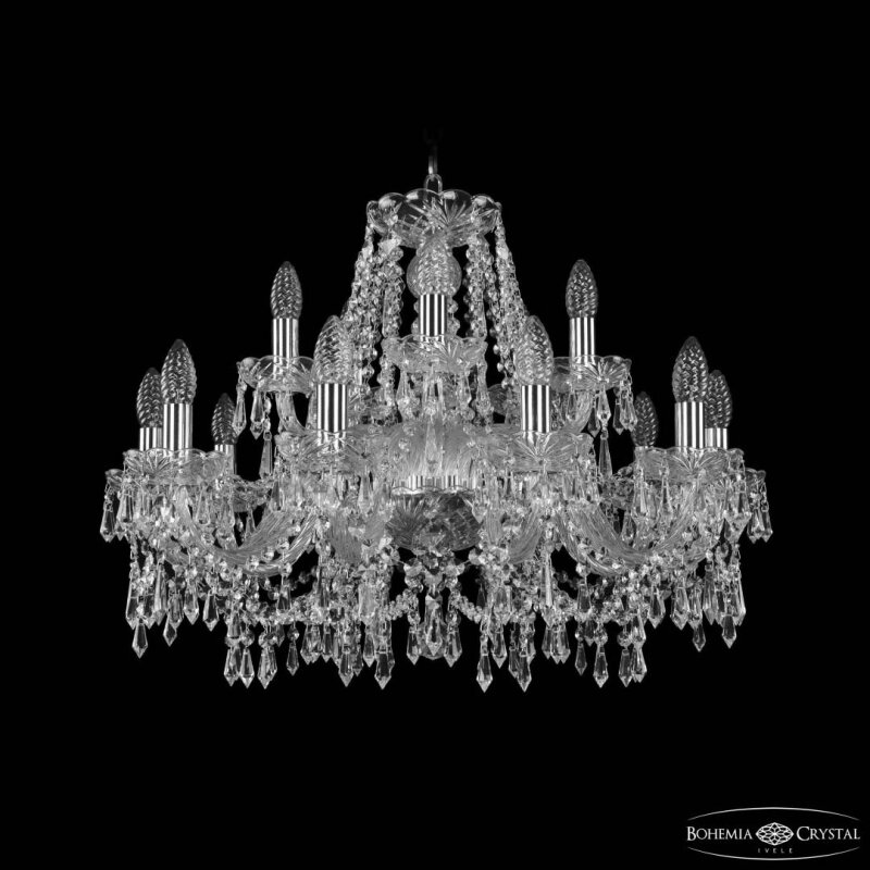 Подвесная люстра Bohemia Ivele Crystal 1403 1403/10+5/240 Ni