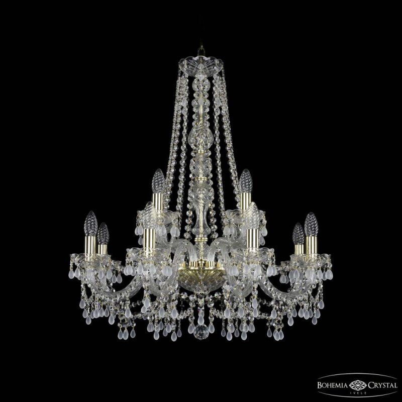 Подвесная люстра Bohemia Ivele Crystal 1410 1410/8+4/240/h-74 G V0300