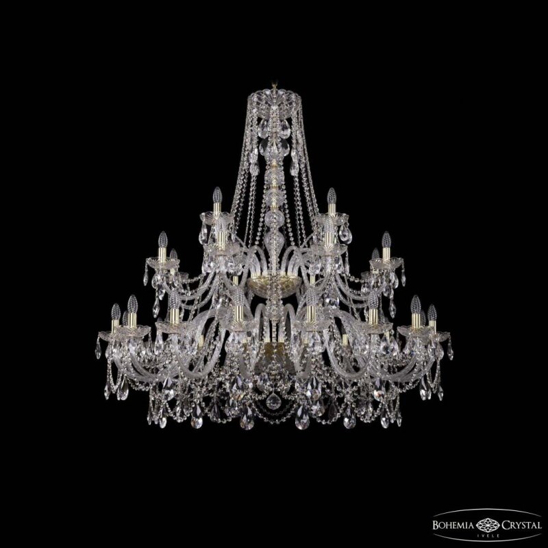 Подвесная люстра Bohemia Ivele Crystal 1411 1411/16+8+4/460/2d G