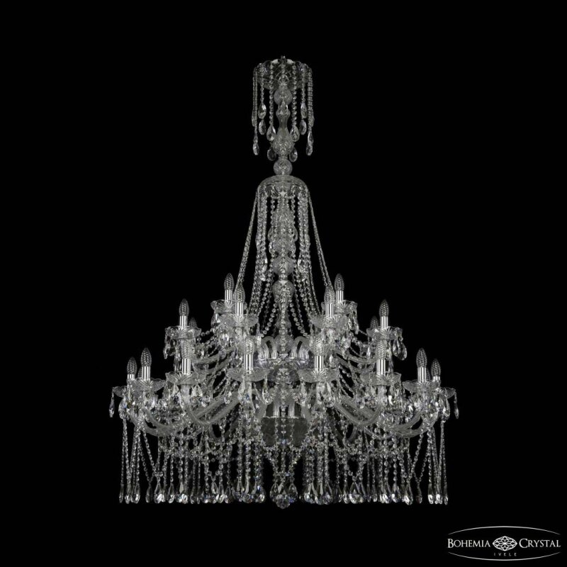 Подвесная люстра Bohemia Ivele Crystal 1413 1413/16+8+4/400/XL-163/2d Ni
