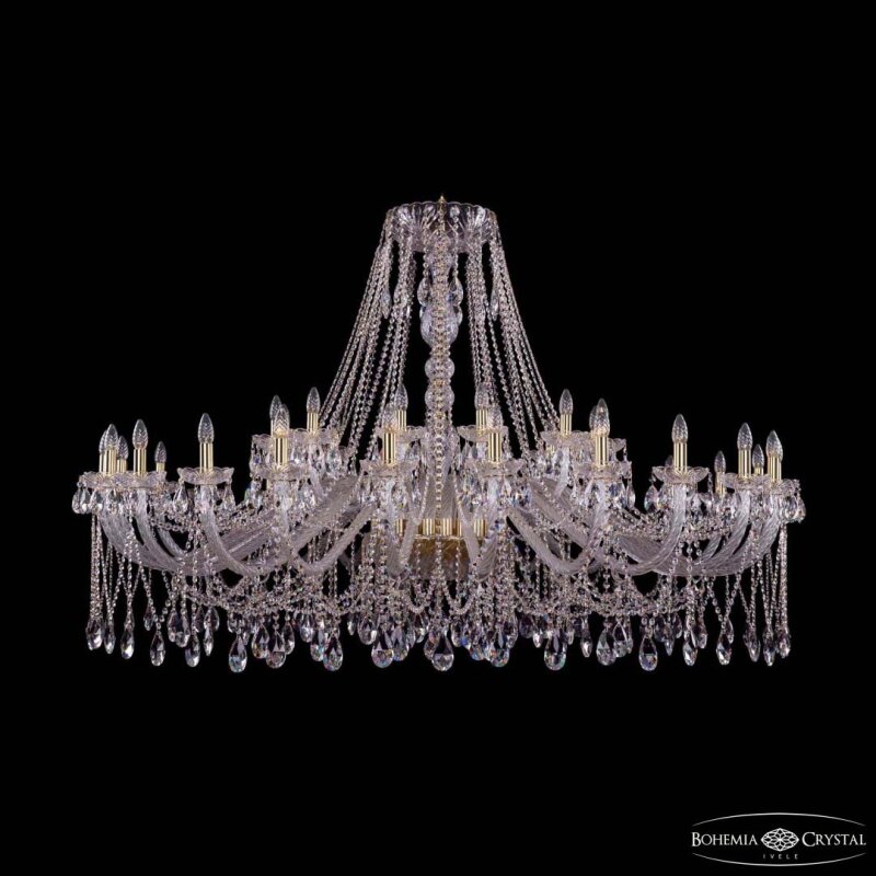 Подвесная люстра Bohemia Ivele Crystal 1413 1413/24+12/700 G