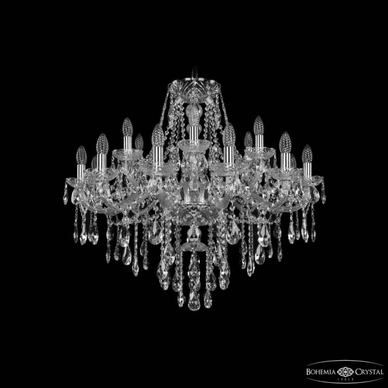 Подвесная люстра Bohemia Ivele Crystal 1415 1415/12+6/300 Ni