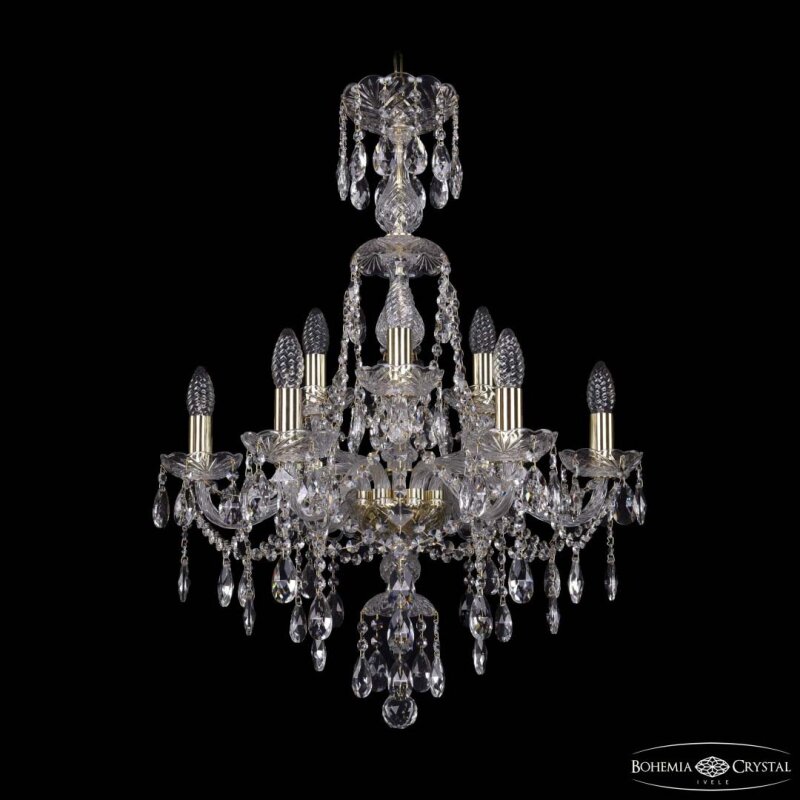 Подвесная люстра Bohemia Ivele Crystal 1415 1415/6+3/200/XL-77 G