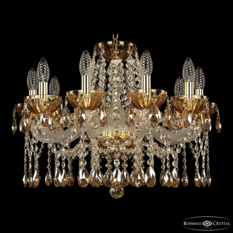 Подвесная люстра Bohemia Ivele Crystal 5413 5413/10/200 G Amber/M-1H K721