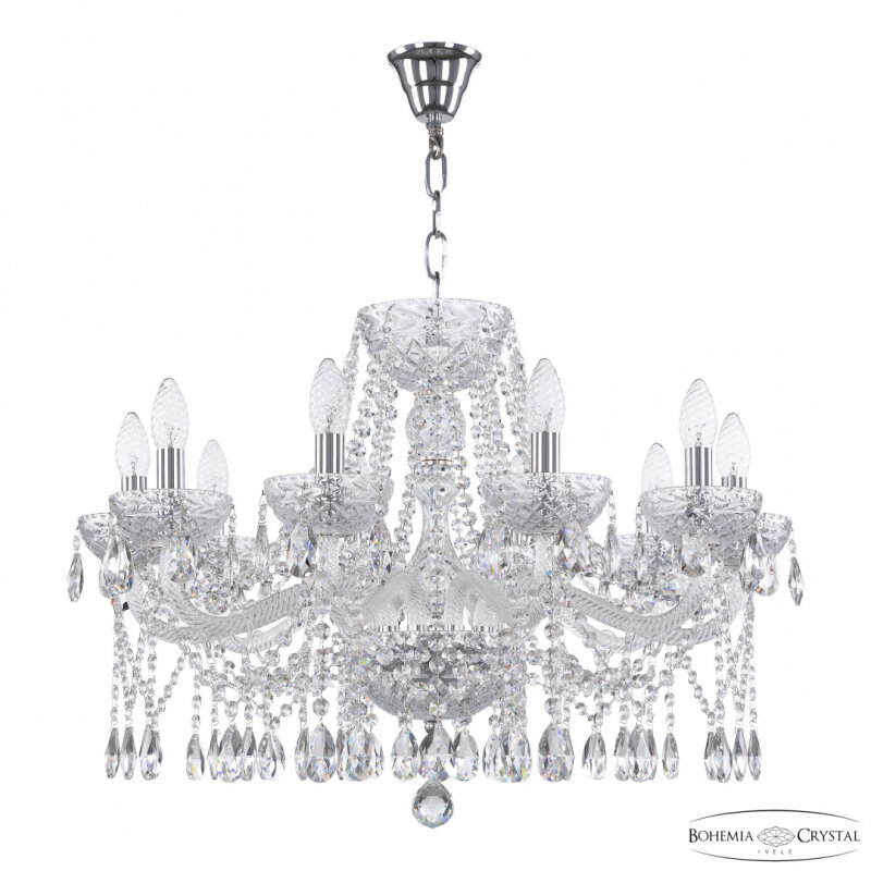 Подвесная люстра Bohemia Ivele Crystal 5413 5413/10/240 Ni Clear/M-1F