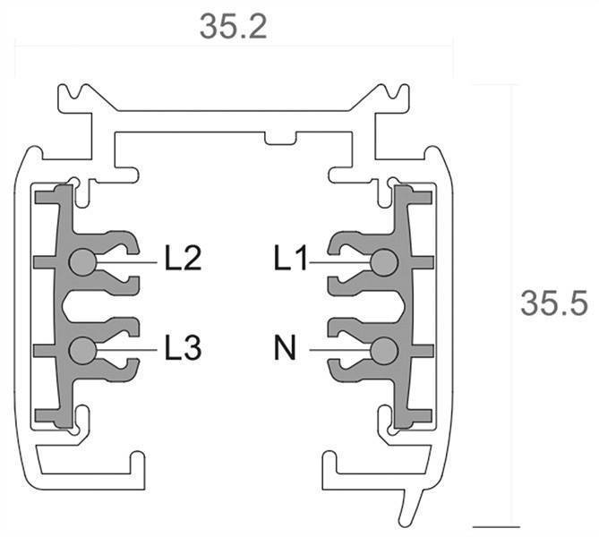 Шинопровод накладной Deko-Light D Line 2 м 710003