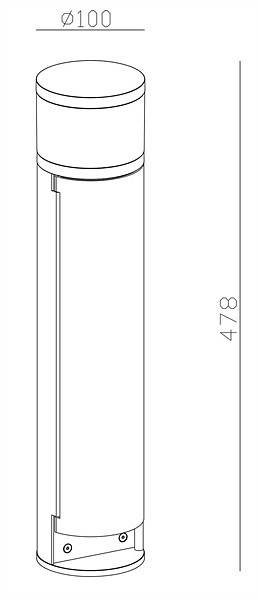 Уличный наземный светильник-розетка Deko-Light Steckdosenturm 733054