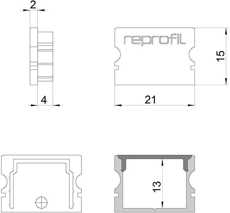 Набор заглушек для профиля Deko-Light P-AU-02-15 10 шт. 978070