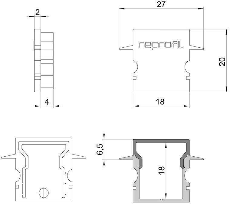 Набор из 10 заглушек для профиля Deko-Light H-ET-02-12 979072