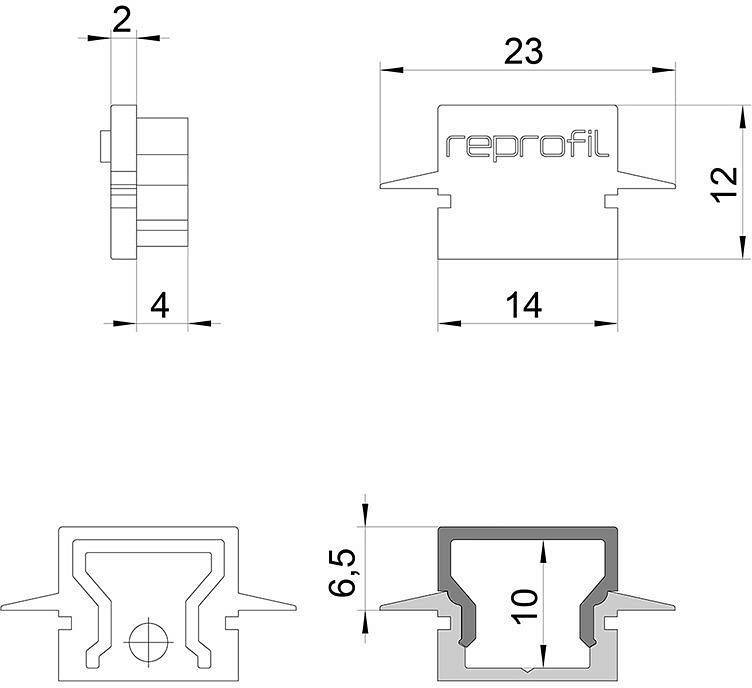 Набор из 10 заглушек для профиля Deko-Light H-ET-01-08 979121