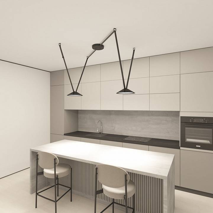 Комплект трековой системы Denkirs Belty SET темно-серый DK55SET03-01-DG