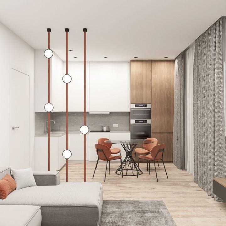 Светильник на растяжке Denkirs Belty SET комплект 10 ламп DK55SET19-01-BR