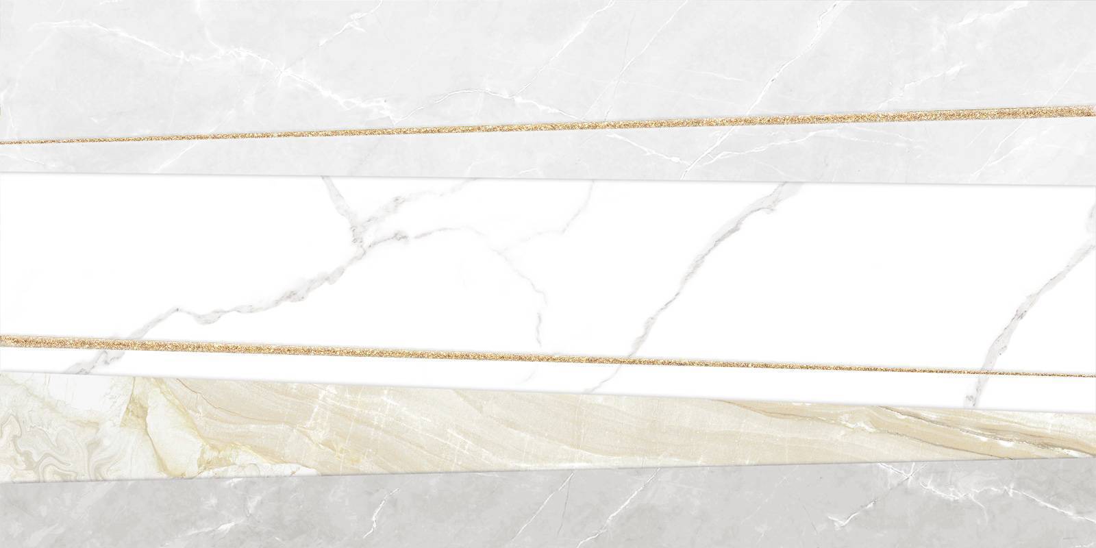 Декор Alma Ceramica Bayron Gold 250х500х9 мм (5 шт/уп) DW9BAO09