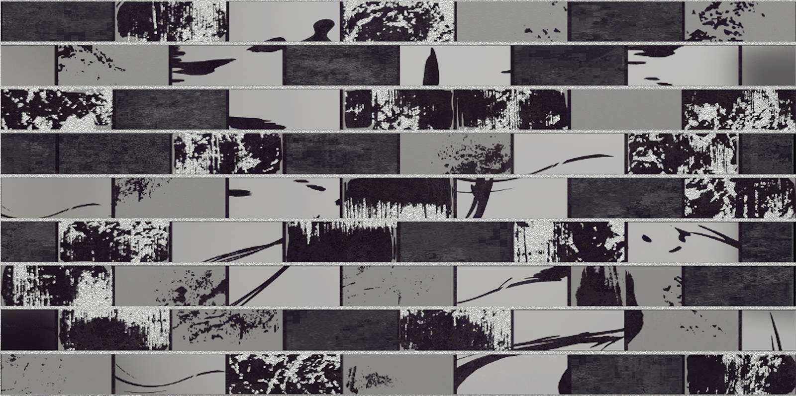 Декор Шахтинская плитка Glent Black 24.9х50 см DW9GLB99