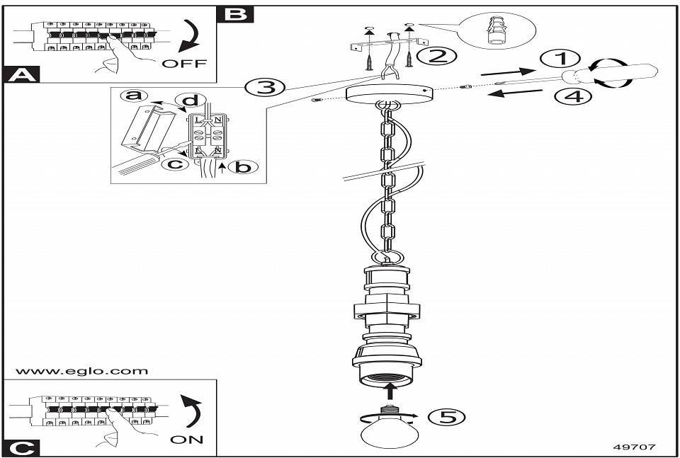 Подвесной светильник Eglo ПРОМО Chepstow 49707