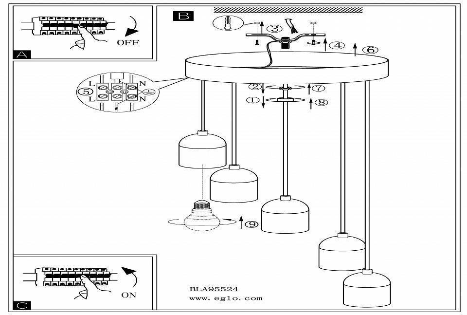 Подвесной светильник Eglo ПРОМО Silvares 95524