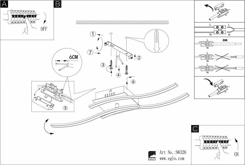 Накладной светильник Eglo ПРОМО Valmora 96326