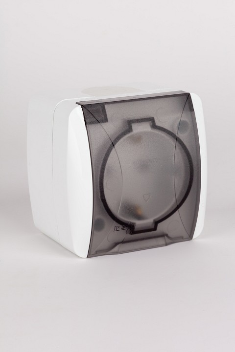 Розетка с заземлением с крышкой Elbi Eleсtriс Alsu 7 504-010215-218